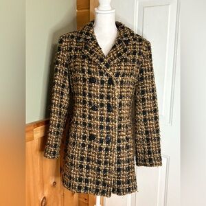 Carte double breasted wool blend coat. Size M